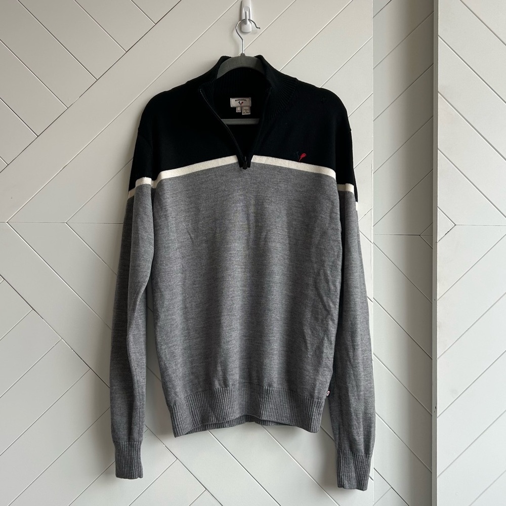Men’s retro/vintage style rossignol wool blend quarter zip size M.
